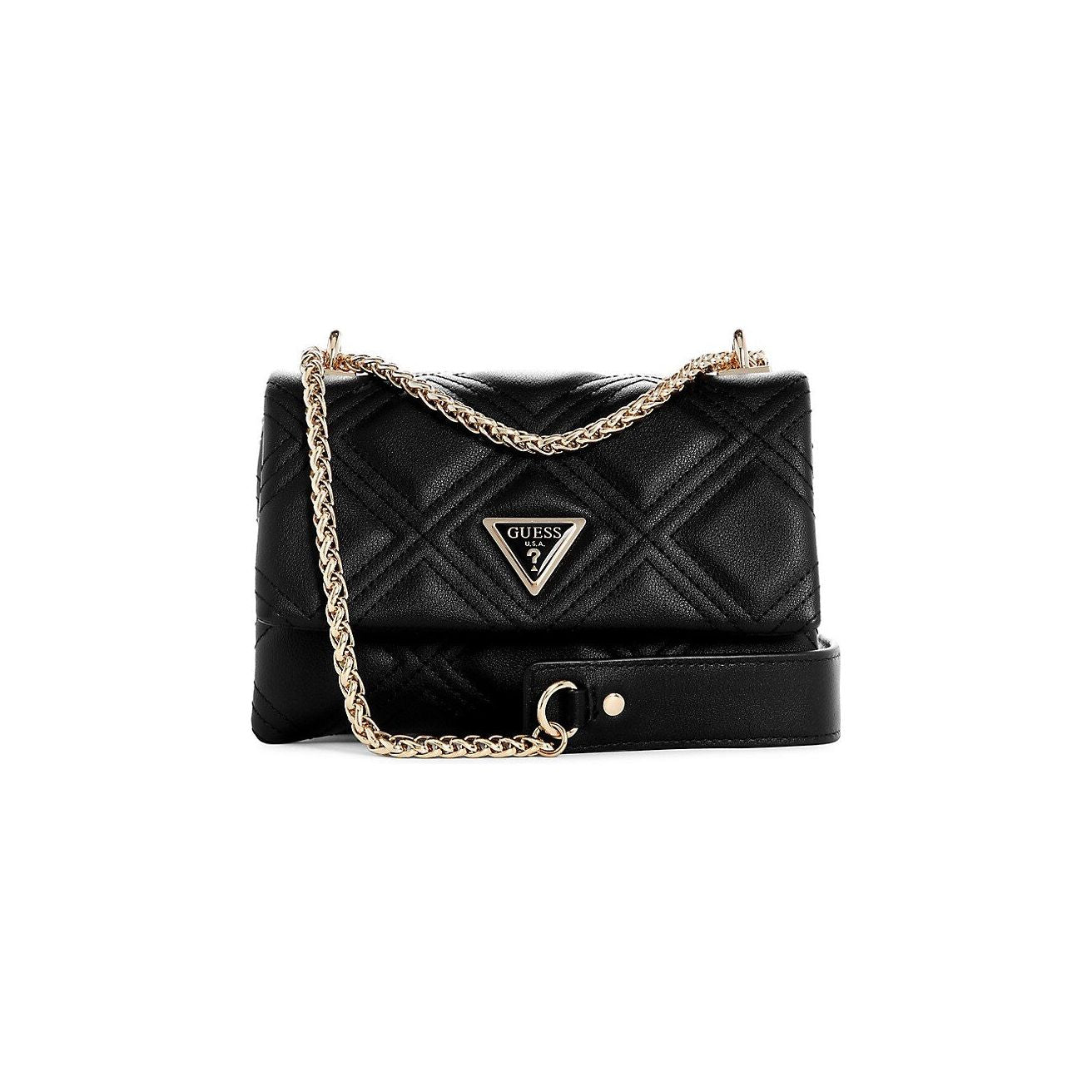 GUESS Deesa Mini Convertible Flap Crossbody Bag Black