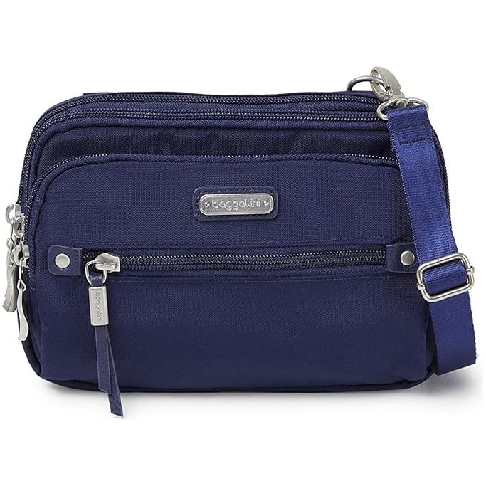 Baggallini Time Zone Rfid Crossbody Bag Navy MouraCuir