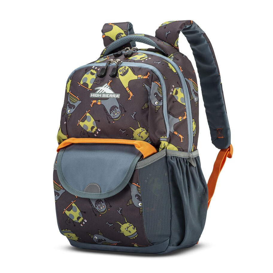 High Sierra Ollie Lunchkit Backpack - Monster On Wheels Grey