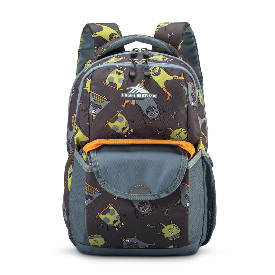 High Sierra Ollie Lunchkit Backpack - Monster On Wheels Grey