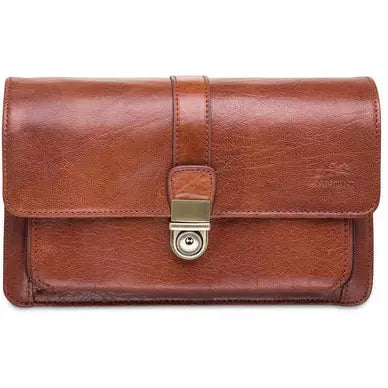 Mancini Arizona Unisex Bag With Front Organizer - Cognac