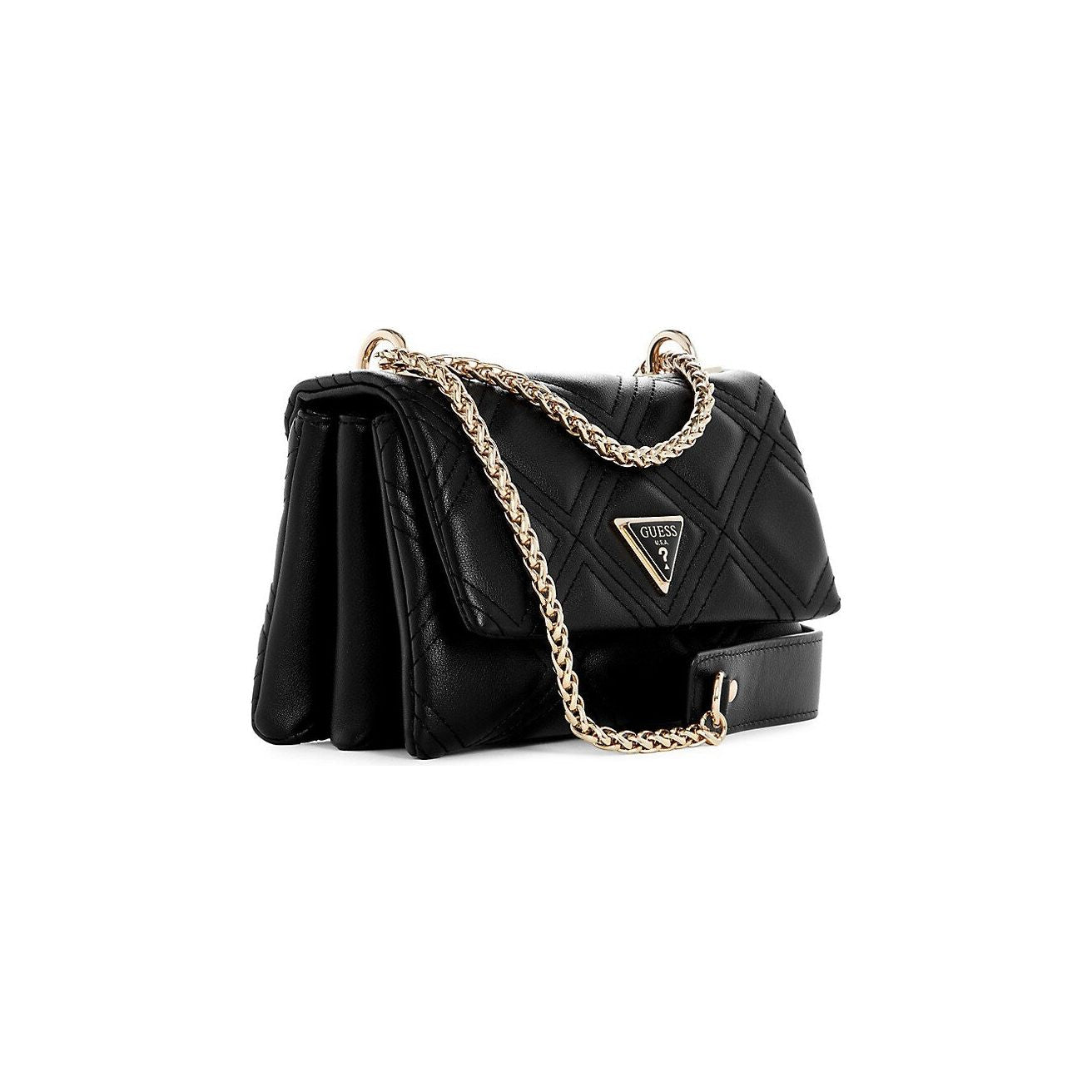 Guess Dessa Mini Convertible Sac à Bandoulière à Rabat - Noir