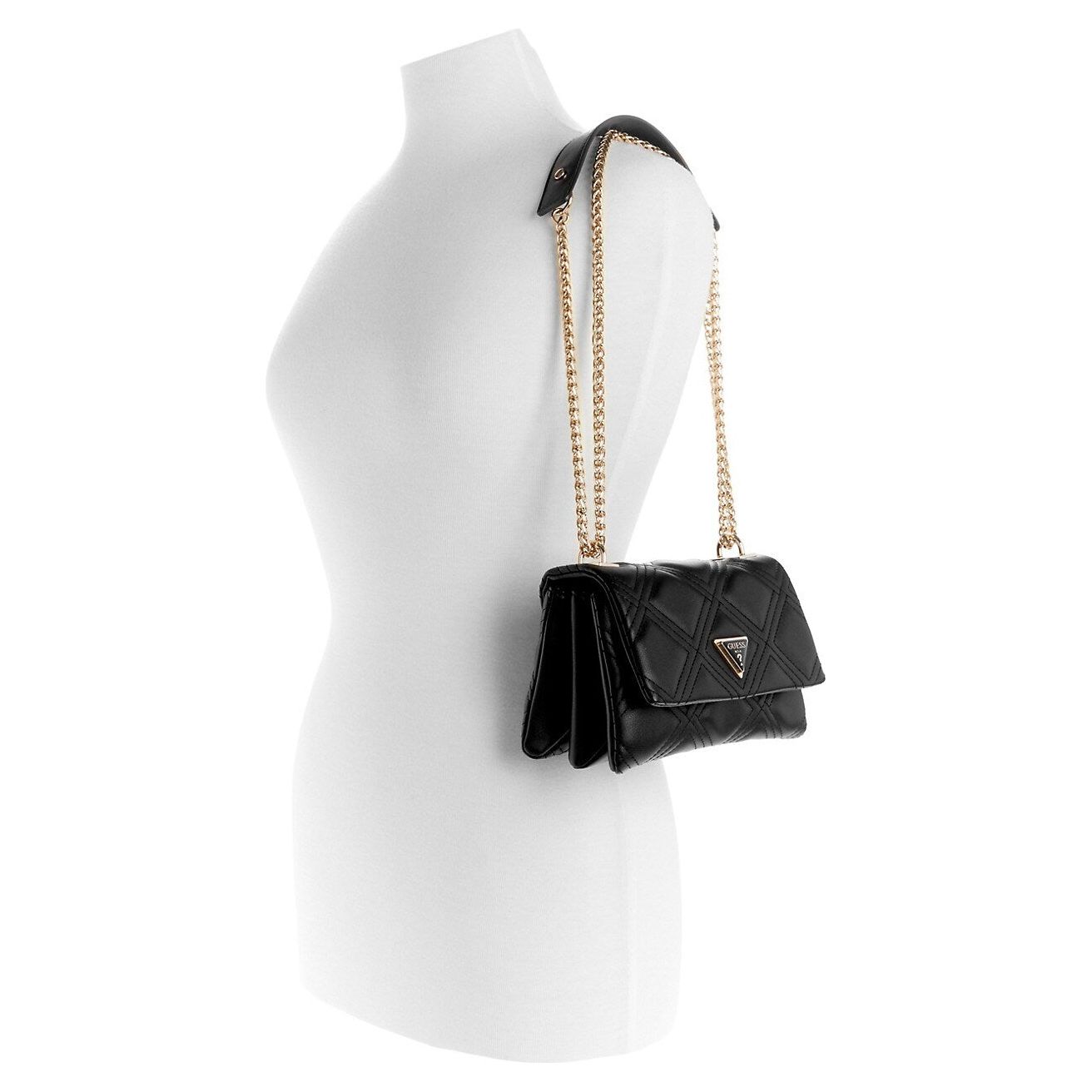 Guess Dessa Mini Convertible Sac à Bandoulière à Rabat - Noir