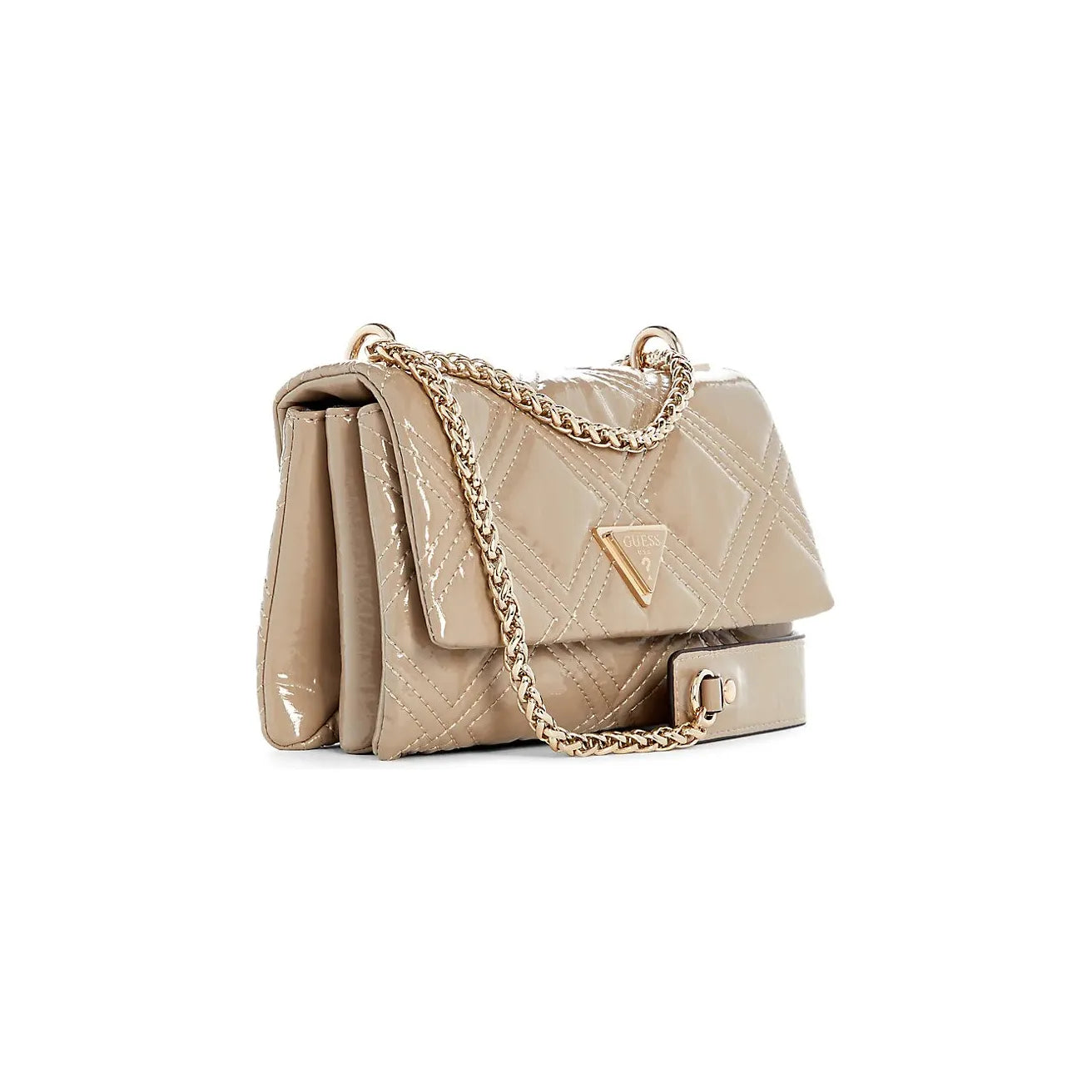 Guess Dessa Mini Sac à Bandoulière Convertible à Rabat - Taupe