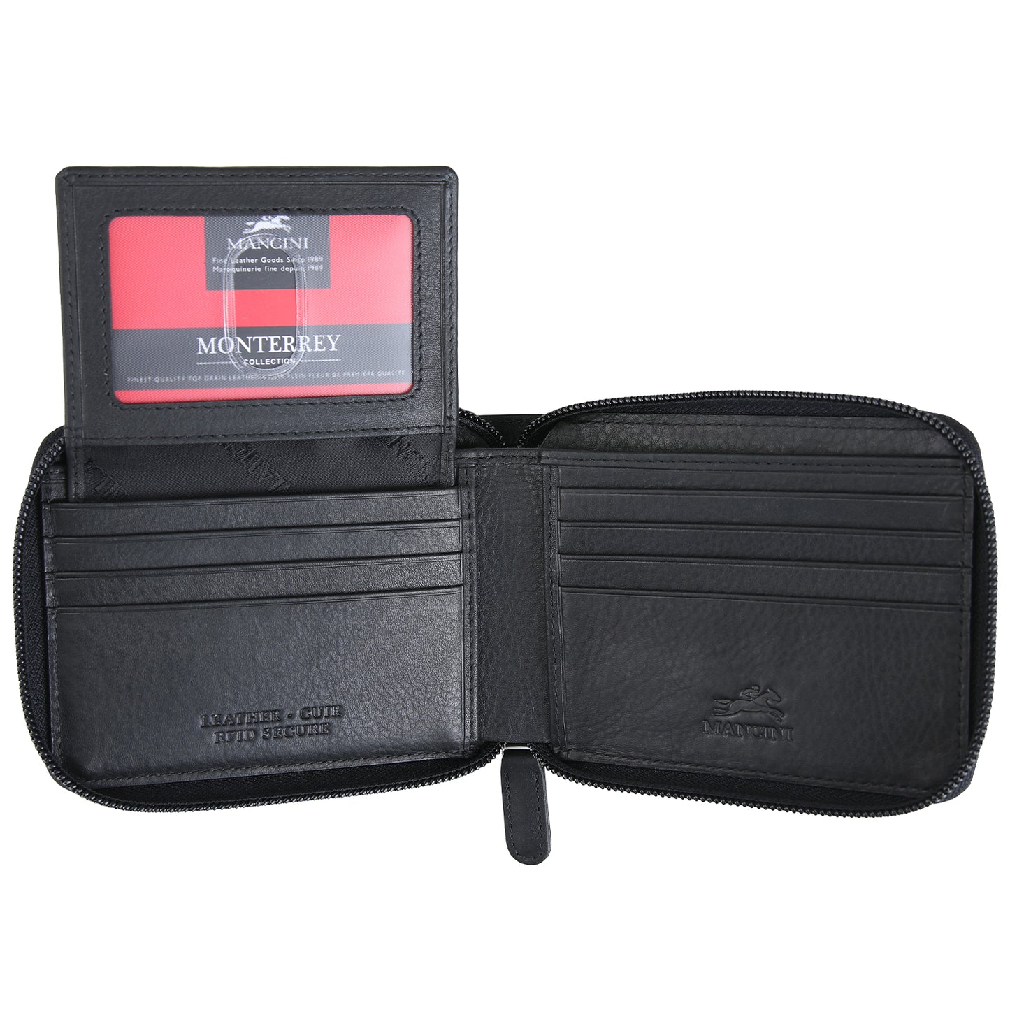 MANCINI Monterrey Zippered Billfold Wallet