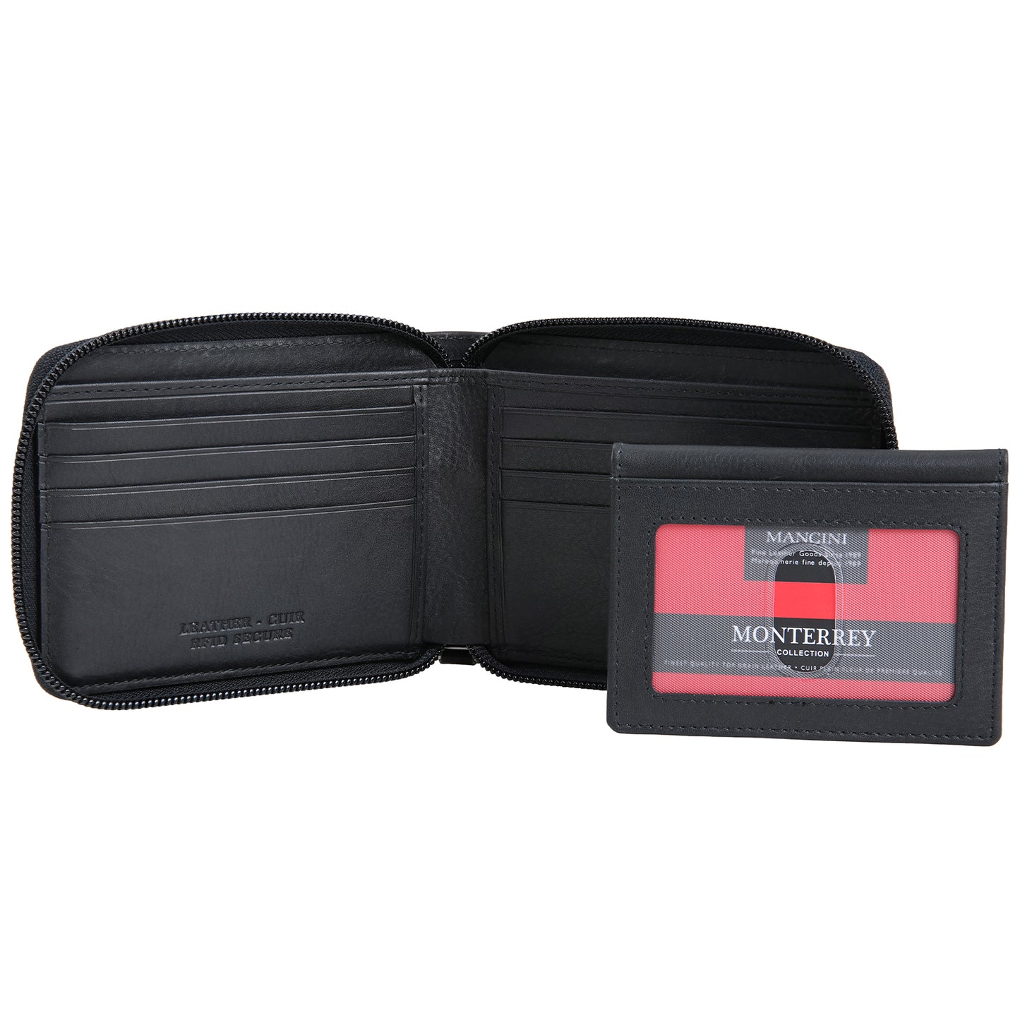 MANCINI Monterrey Zippered Billfold Wallet