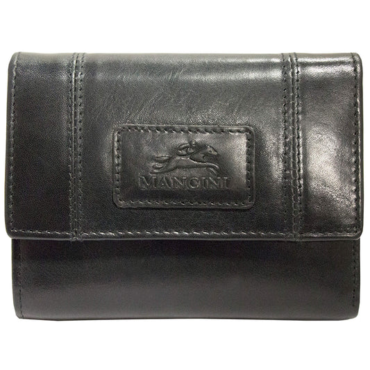 Mancini Casablanca RFID Secure Small Clutch Women's Wallet - Black