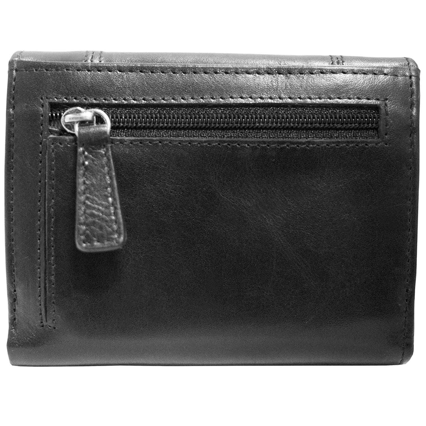 Mancini Casablanca RFID Secure Small Clutch Women's Wallet - Black