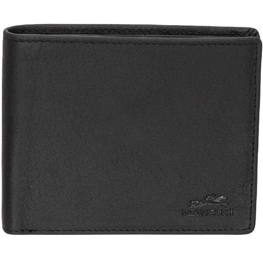 Mancini Buffalo RFID Secure Wallet avec poche à monnaie - Noir