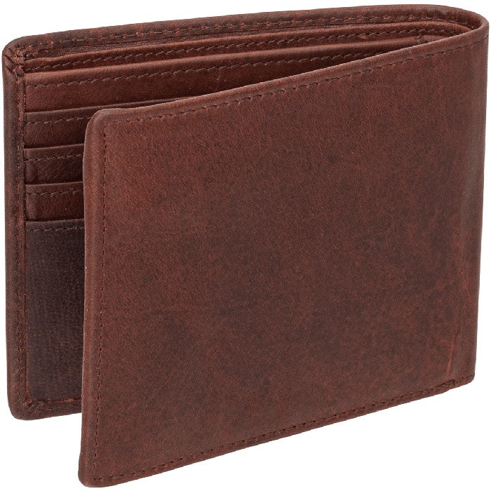 Mancini Buffalo RFID Secure Wallet avec poche à monnaie - Noir