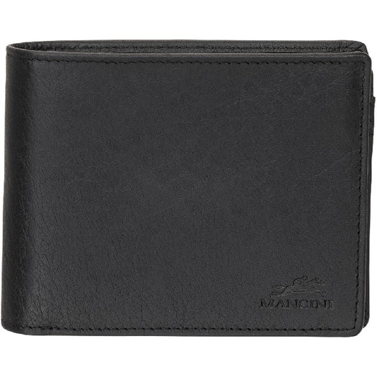 Mancini Buffalo RFID Secure Center Wing Billfold