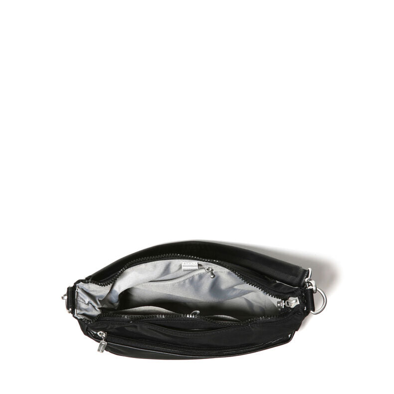 Baggallini Bowery Grand Sac Demi-Lune - Noir