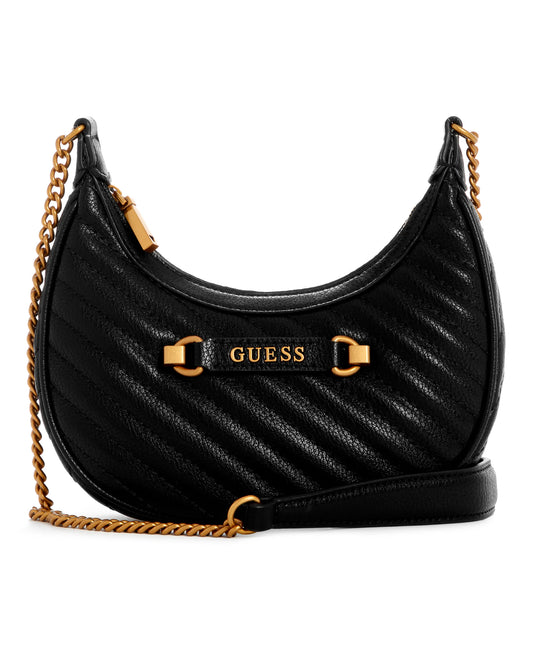 Guess Sela Mini Crossbody Hobo - Black