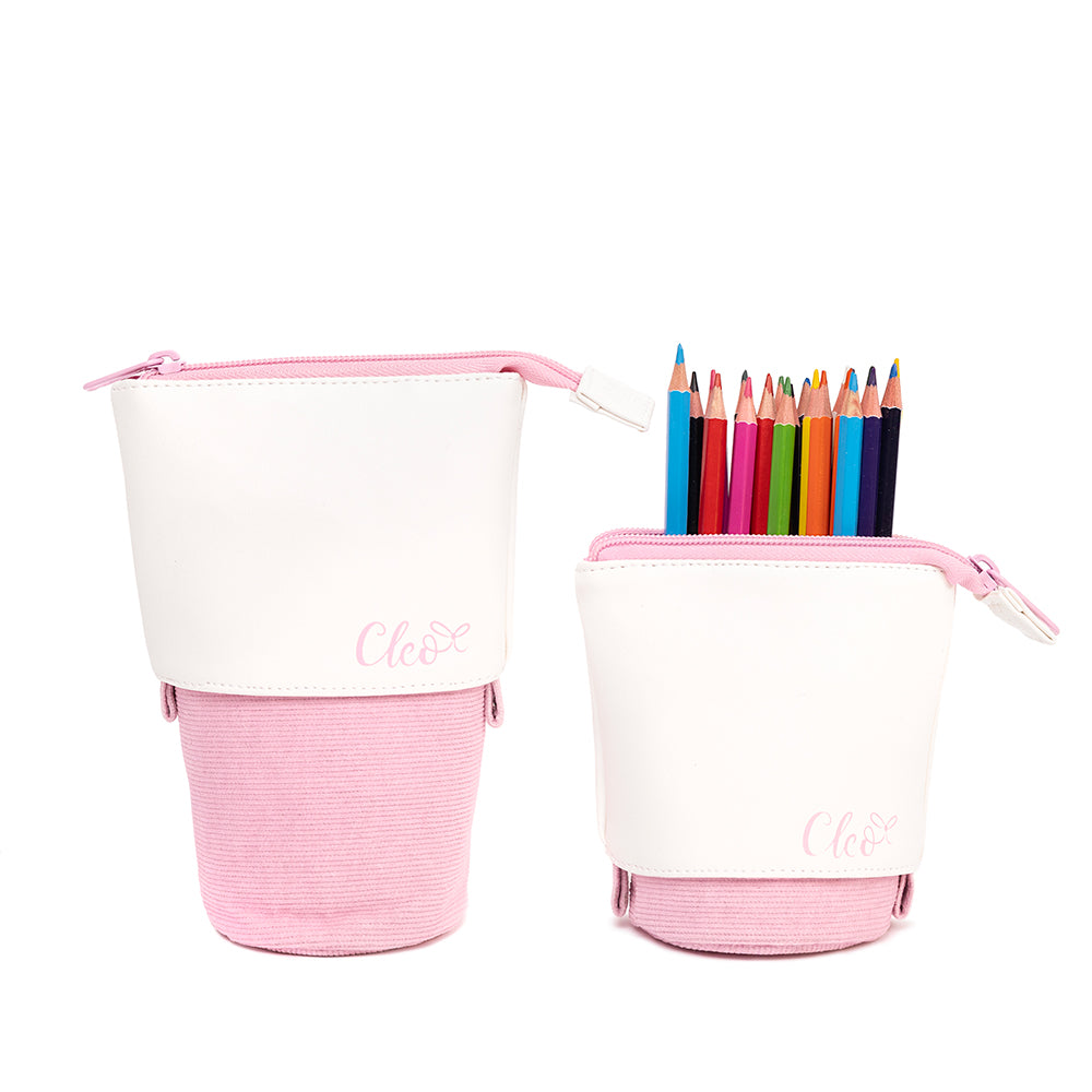 Cléo Retractable Pencil Case - Pink