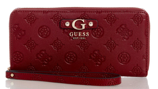 Guess Gerty Large Zip Around - Claret