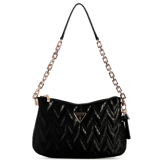 Guess Adelard Top Zip Sac à Bandoulière - Noir