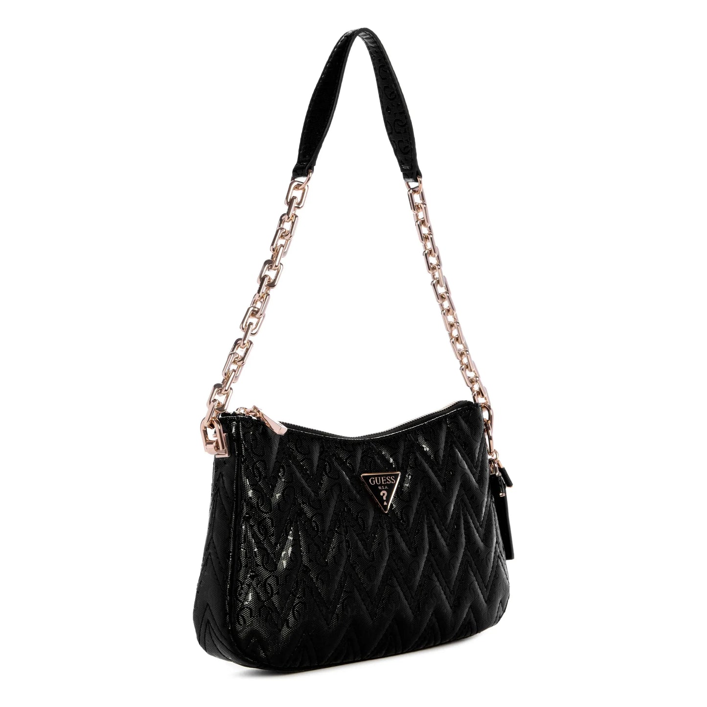 Guess Adelard Top Zip Sac à Bandoulière - Noir