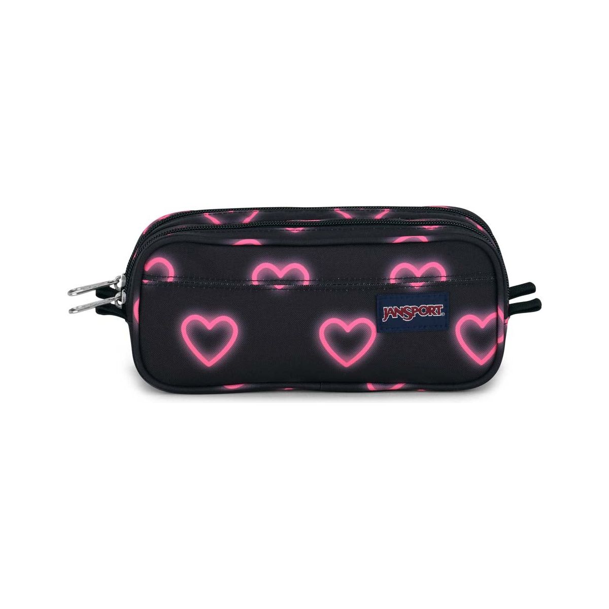 JanSport Grande pochette pour accessoires - Happy Hearts Noir