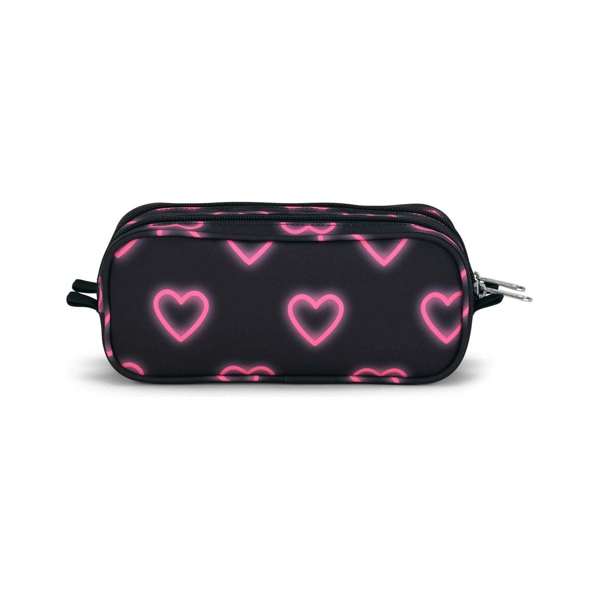 JanSport Grande pochette pour accessoires - Happy Hearts Noir