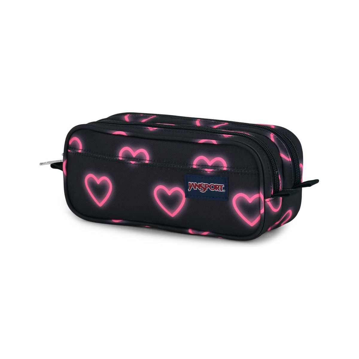 JanSport Grande pochette pour accessoires - Happy Hearts Noir