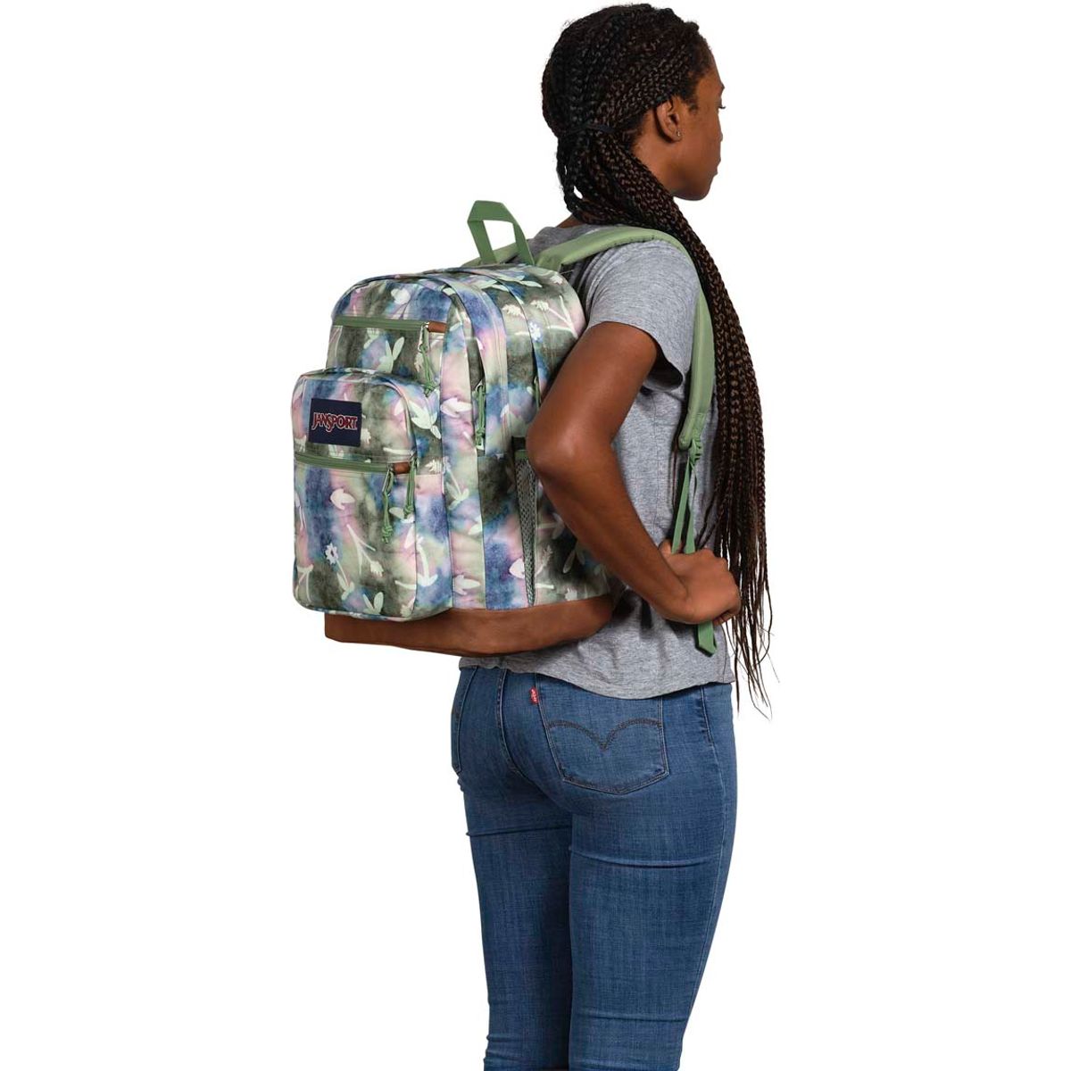 JanSport Cool Student Backpack - Dyed Flowers