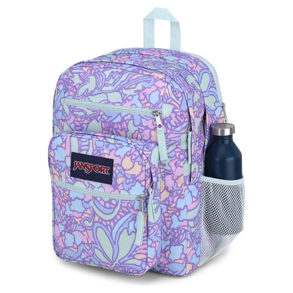 Jansport Big Student Sac à dos - Fluid Floral Pastel Lilas