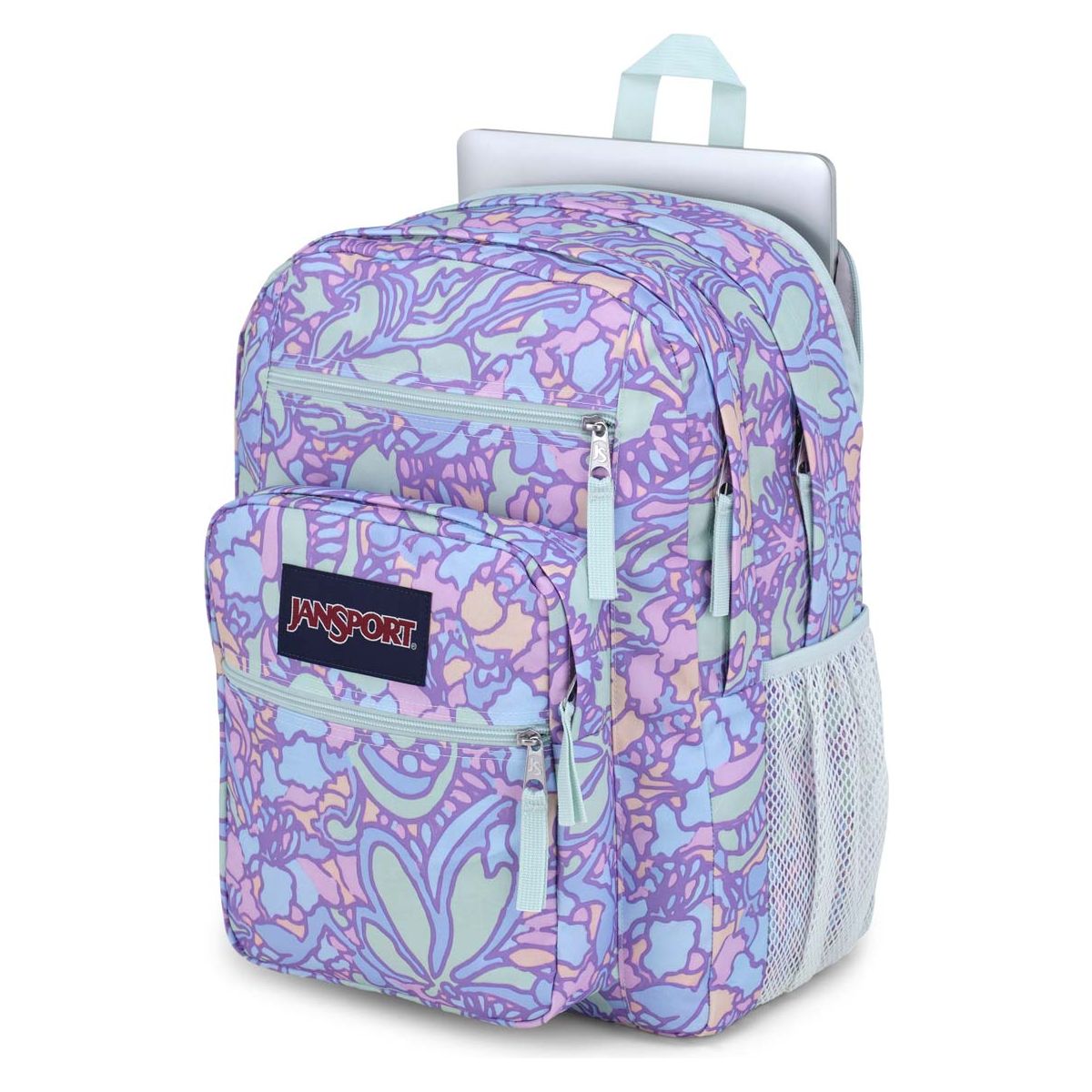 Jansport Big Student Sac à dos - Fluid Floral Pastel Lilas