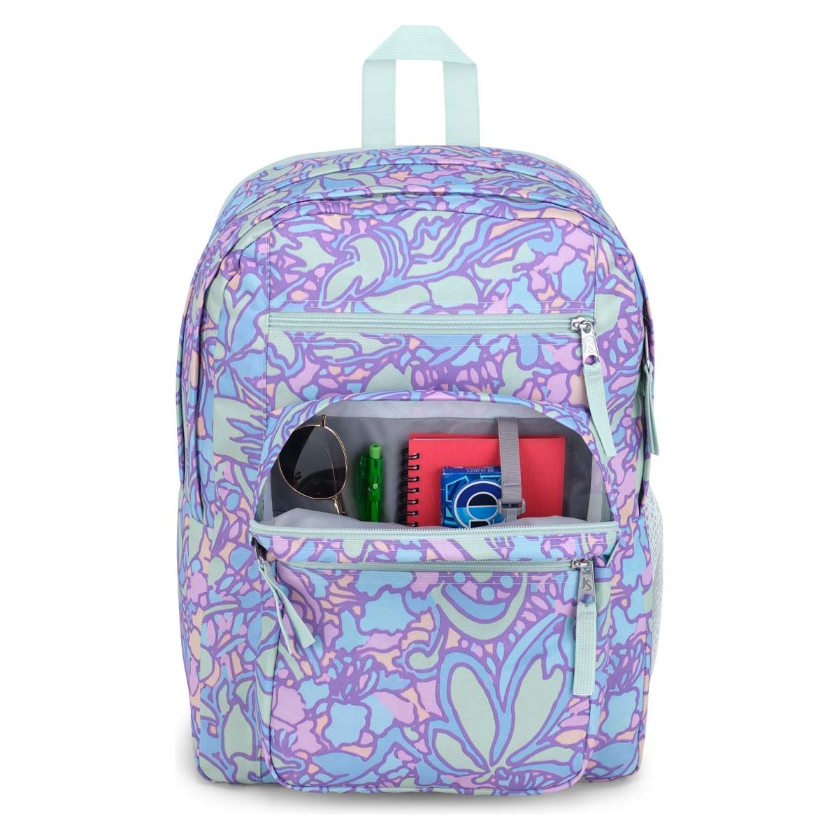 Jansport Big Student Sac à dos - Fluid Floral Pastel Lilas