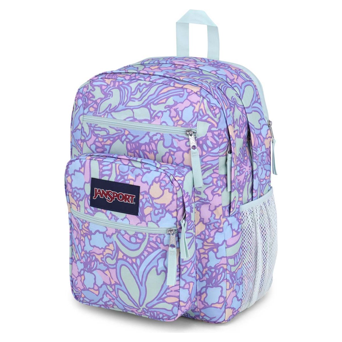 Jansport Big Student Sac à dos - Fluid Floral Pastel Lilas