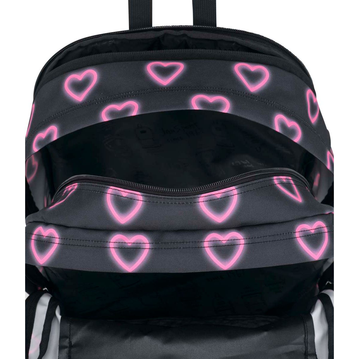 Jansport Big Student Sac à dos - Happy Hearts Noir