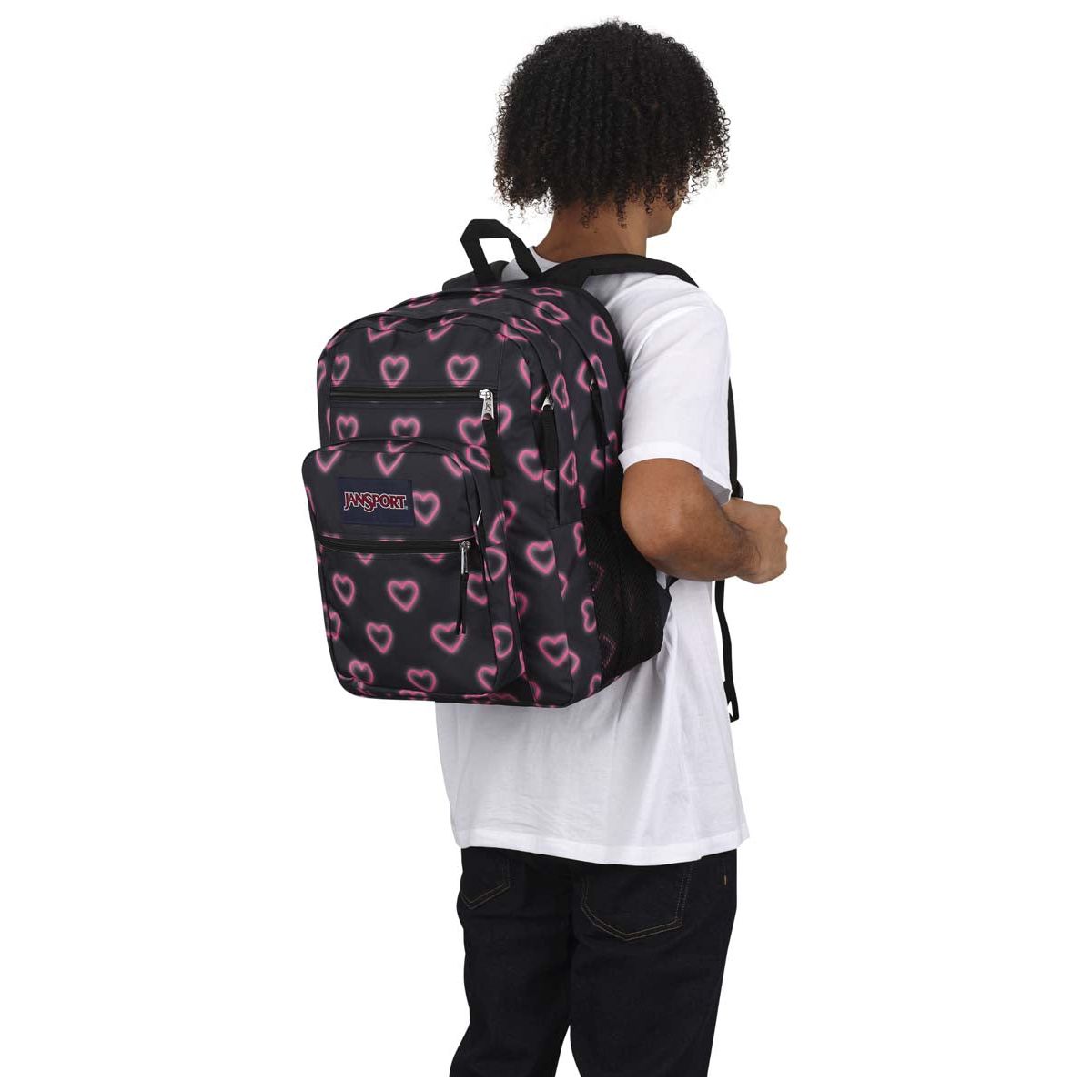 Jansport Big Student Sac à dos - Happy Hearts Noir