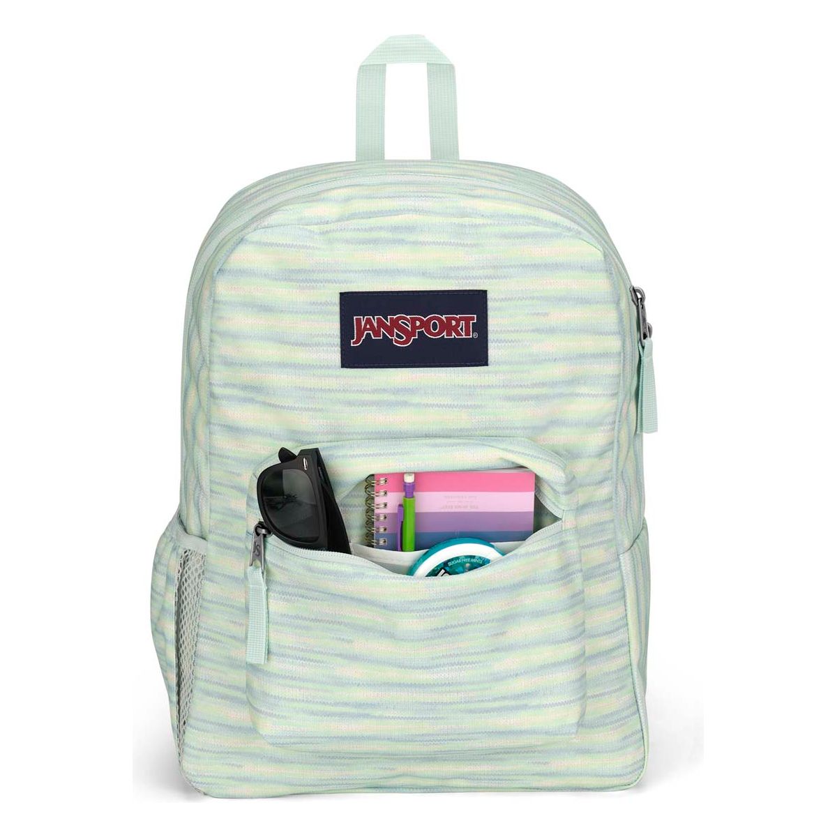 Sac à dos JanSport Cross Town – 70S Space Dye Menthe Fraîche