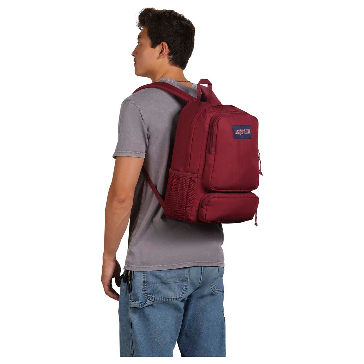 Sac à dos pour ordinateur portable Jansport Doubleton - Rouge Russett