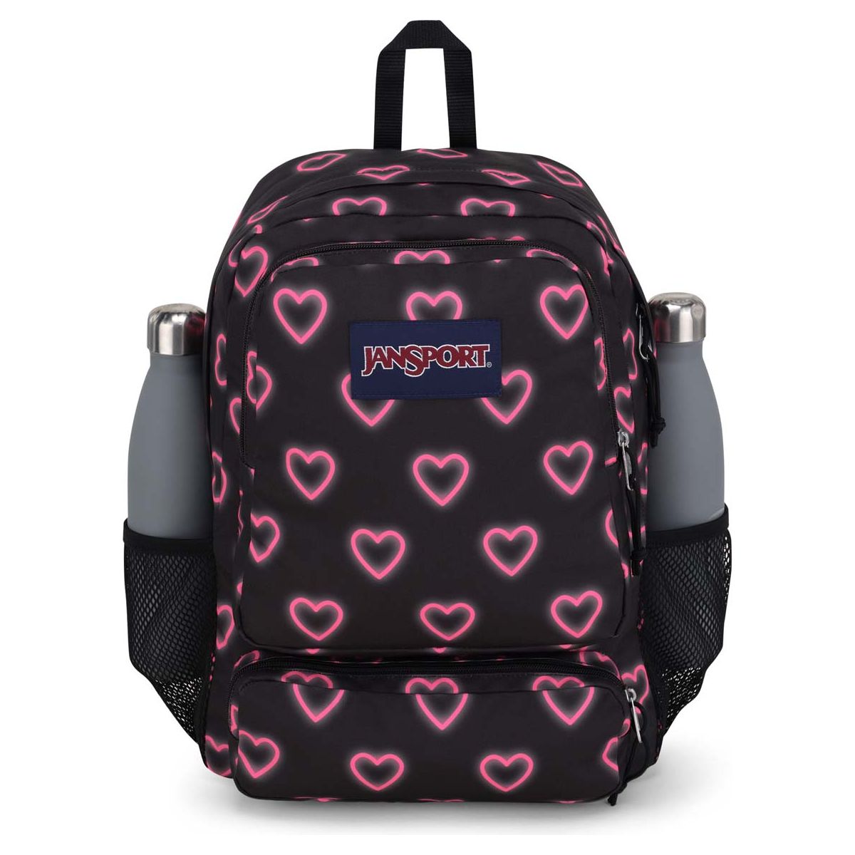 Sac à dos Jansport Doubleton - Happy Hearts Noir