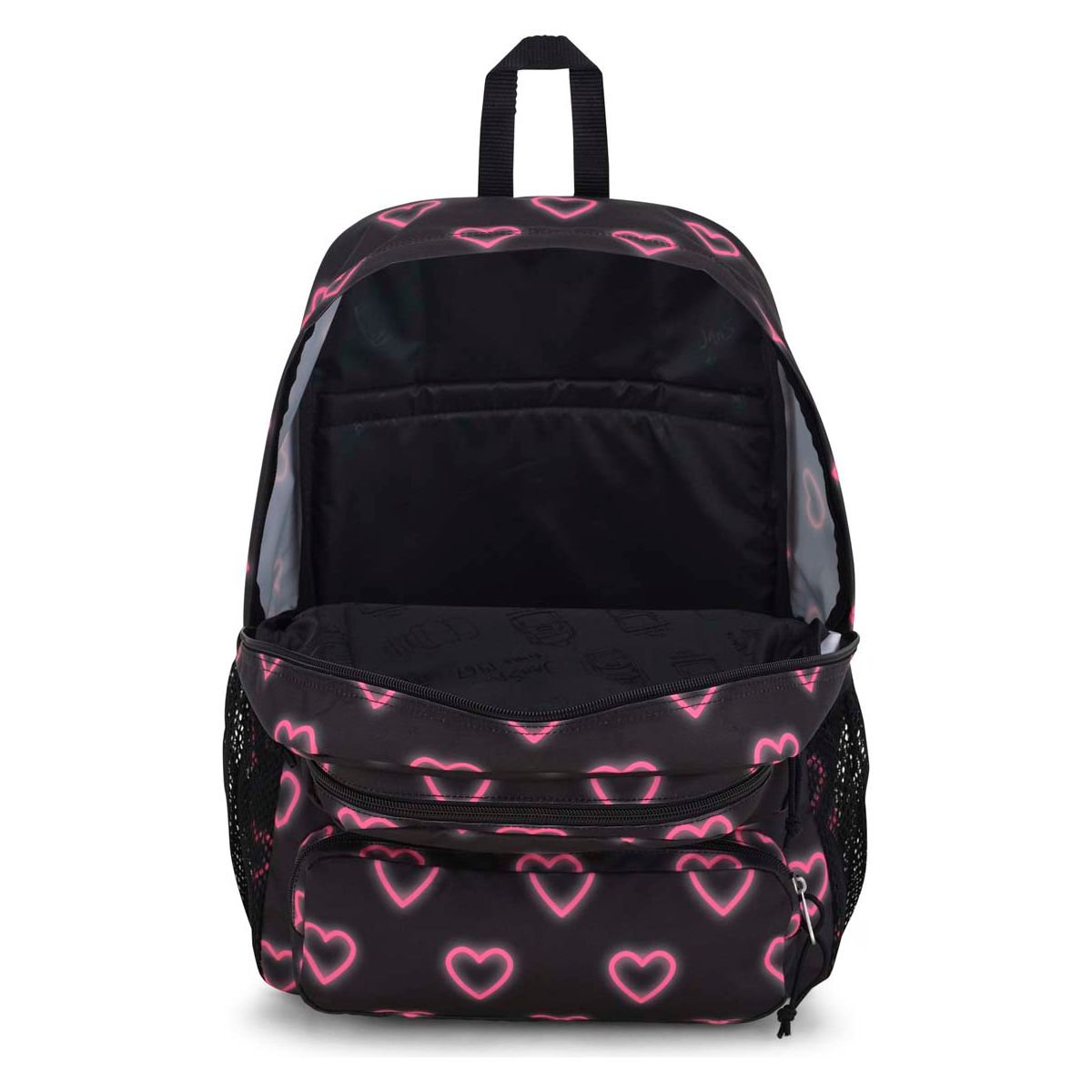 Sac à dos Jansport Doubleton - Happy Hearts Noir