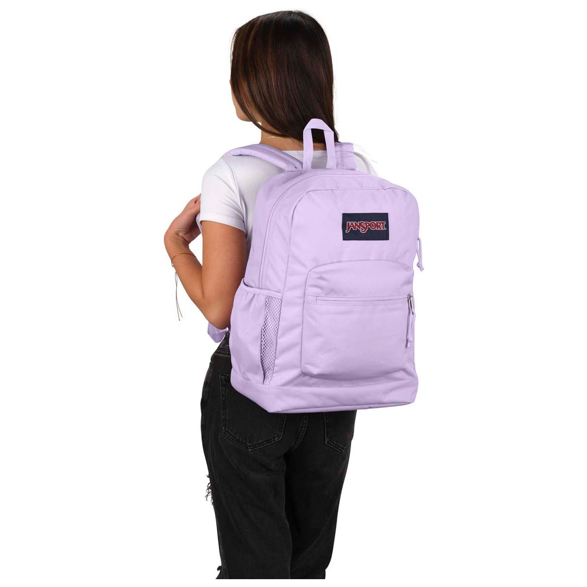 JanSport Cross Town Plus Laptop Backpack Pastel Lilac MouraCuir