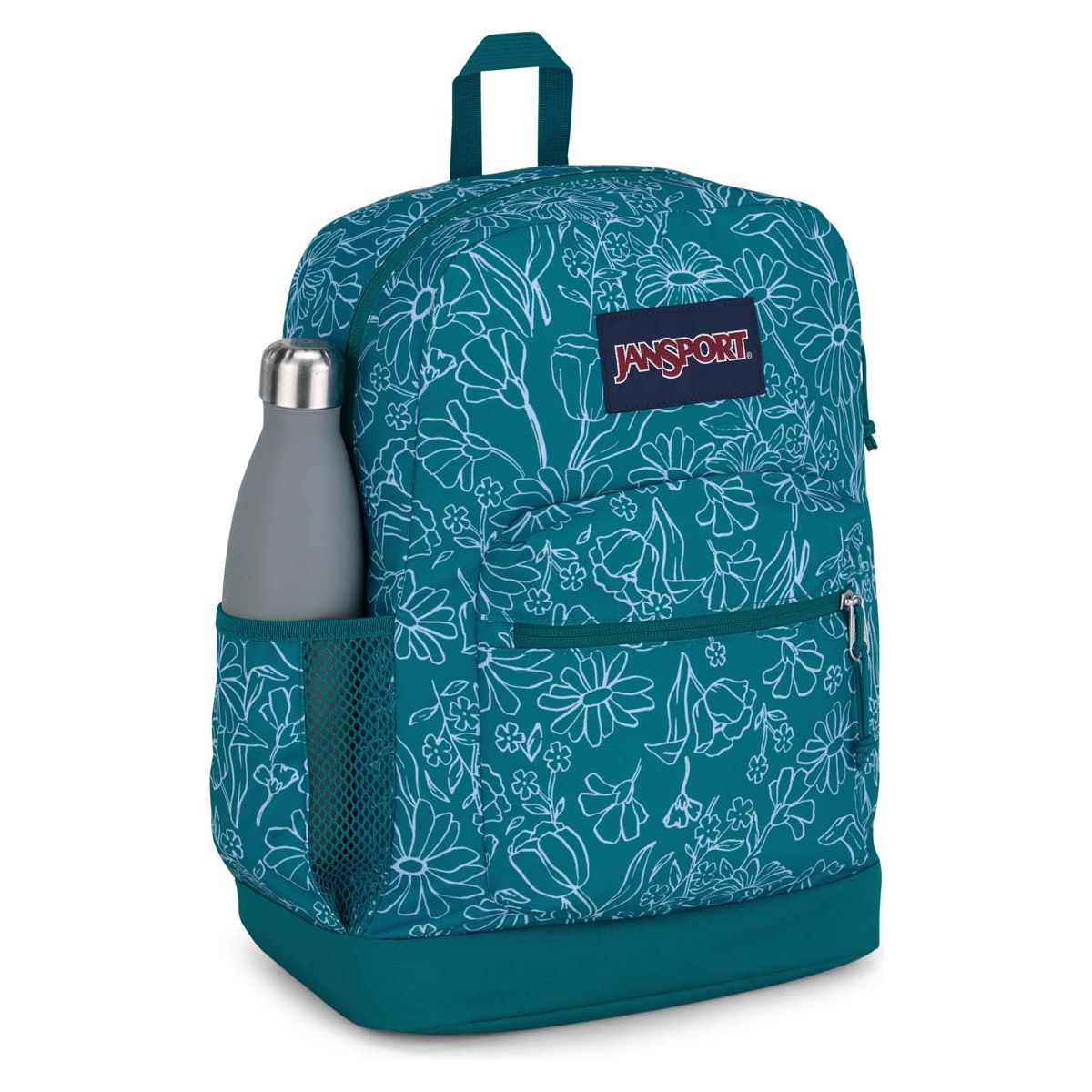 Sac à dos pour ordinateur portable JanSport Cross Town Plus - Delightful Daisies Green