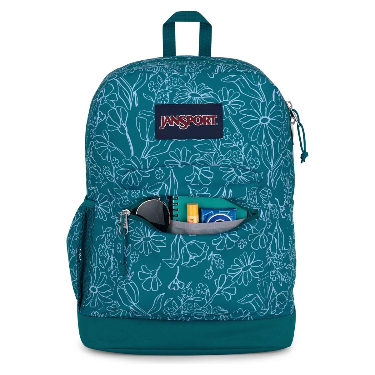 Sac à dos pour ordinateur portable JanSport Cross Town Plus - Delightful Daisies Green