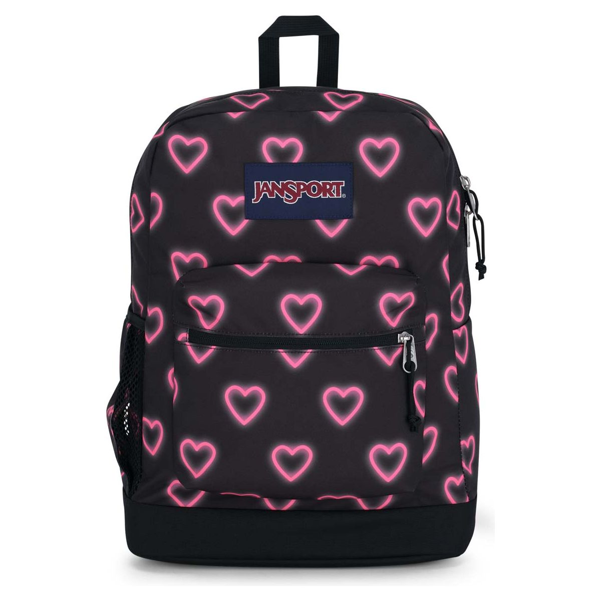 Sac à dos pour ordinateur portable JanSport Cross Town Plus - Happy Hearts Black