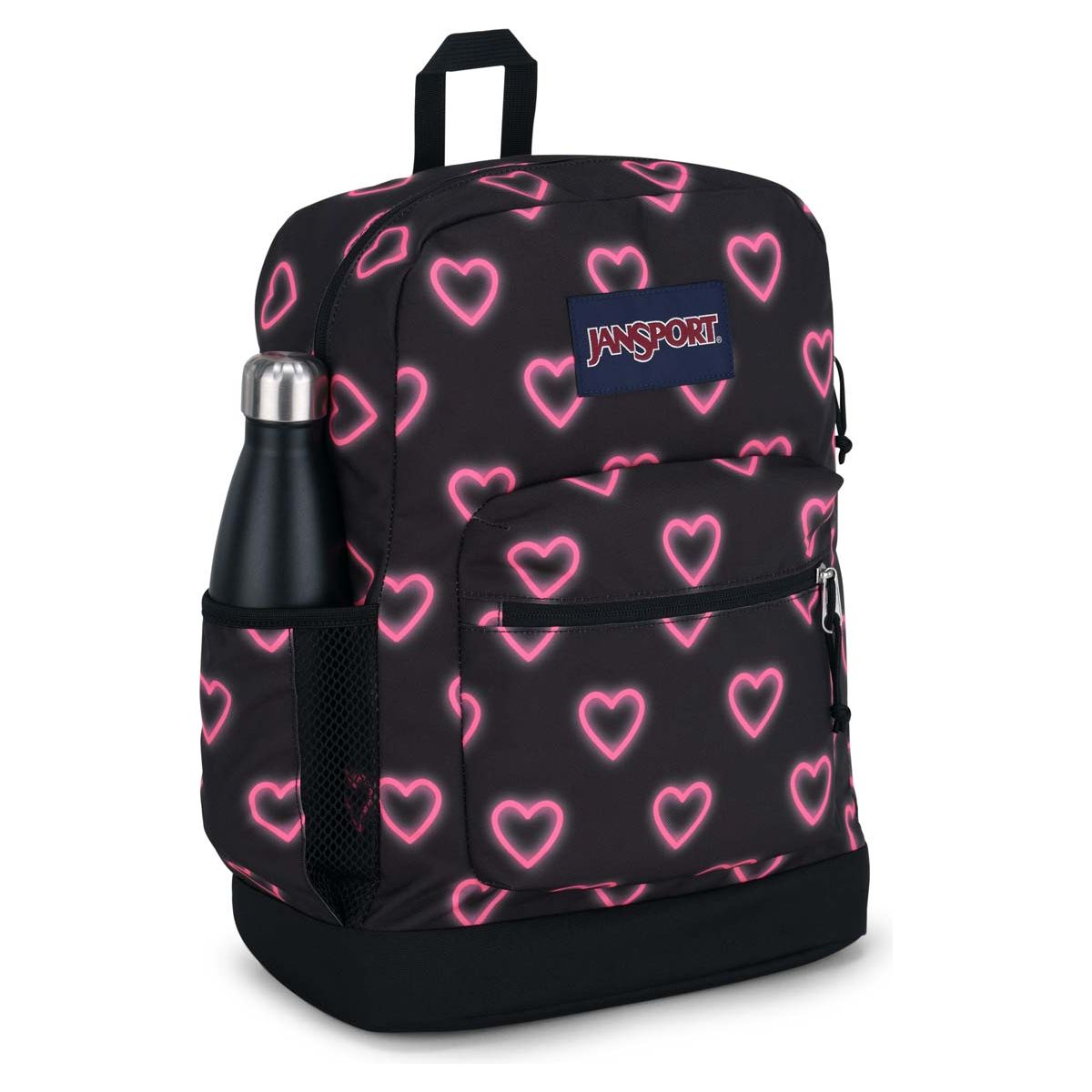 Sac à dos pour ordinateur portable JanSport Cross Town Plus - Happy Hearts Black