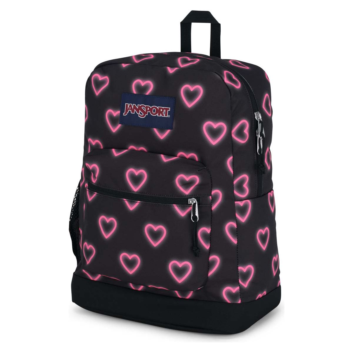 Sac à dos pour ordinateur portable JanSport Cross Town Plus - Happy Hearts Black