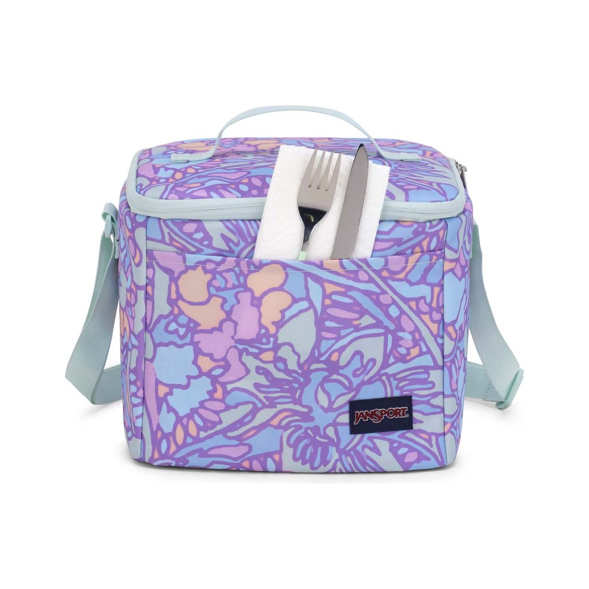 JanSport Super Snack Sac à lunch - Lilas pastel floral fluide