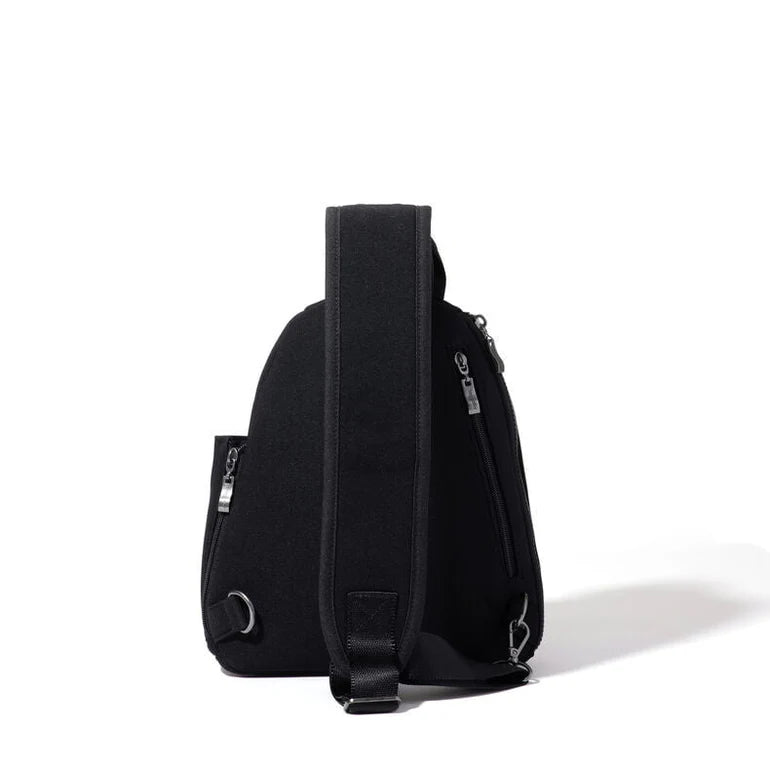 Baggallini Medium Sling Bag - Black Neoprene