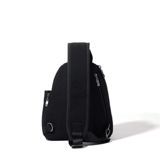 Baggallini Medium Sling Bag - Black Neoprene