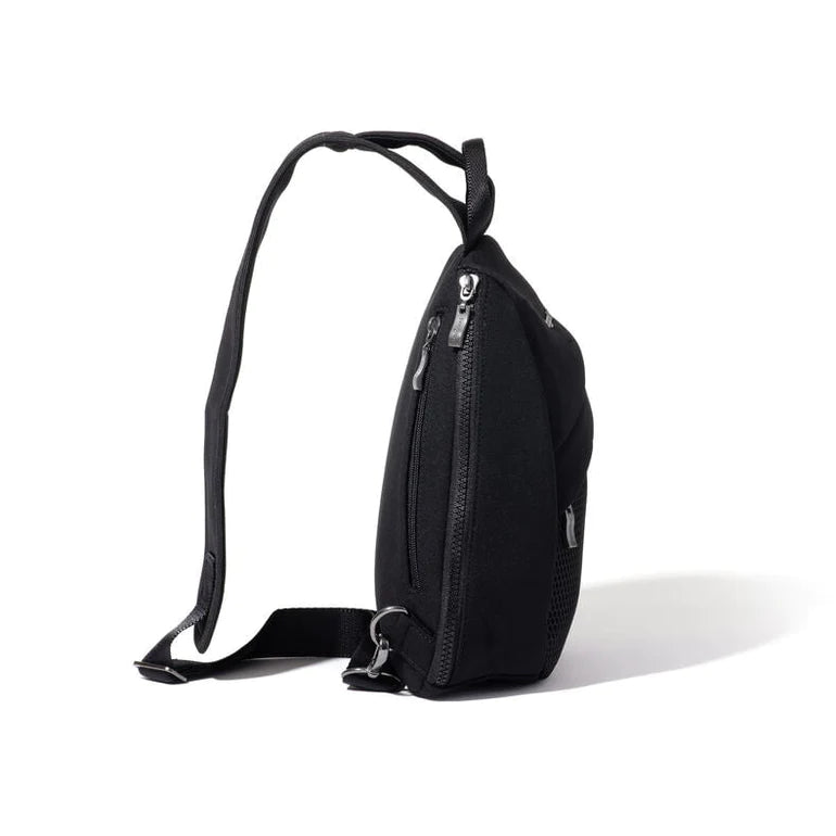 Baggallini Medium Sling Bag - Black Neoprene