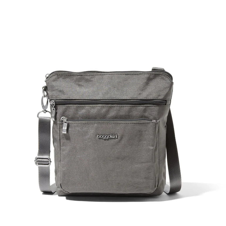 Sac à bandoulière moderne extensible Baggallini - Sterling Shimmer