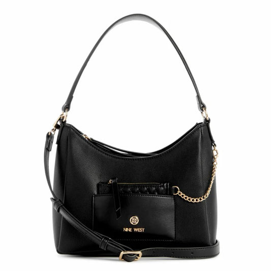 Nine West Maverick Top Zip Shoulder Bag - Black