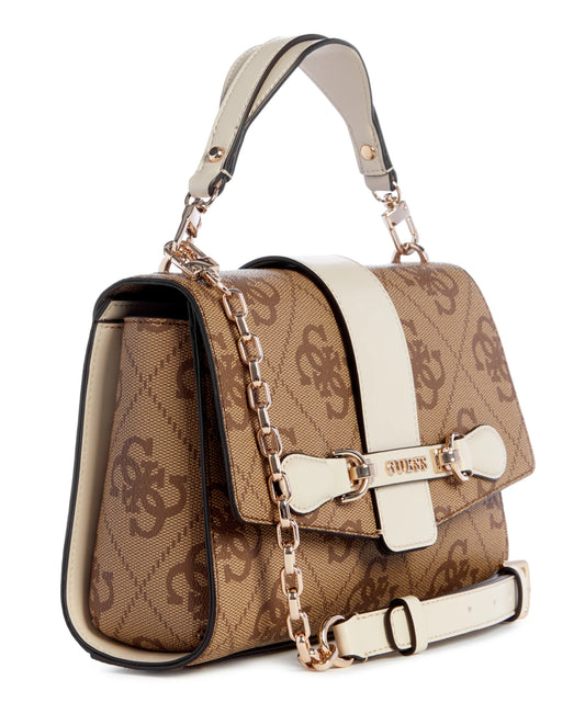 Guess Nolana Top Handle Flap - Latte/bone