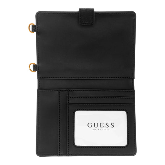 Étui pour passeport à chaîne Guess La Femme - Noir