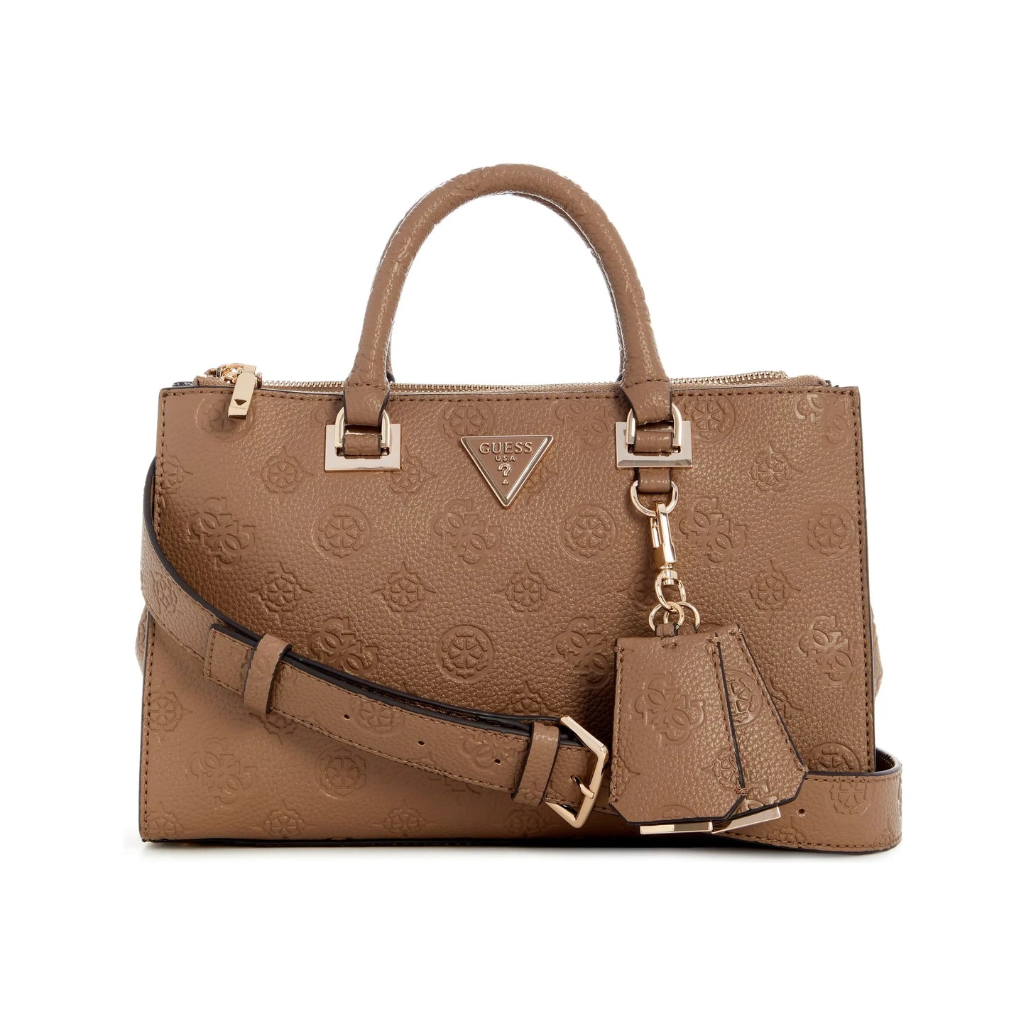 Guess Cresidia Status Satchel - Taupe foncé